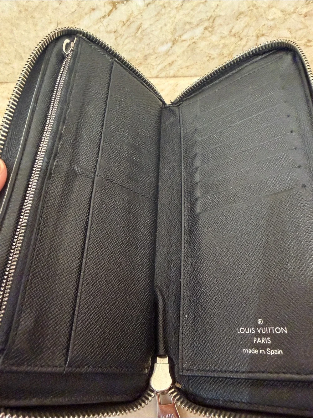 Louis Vuitton graphite Damier Zip-Around Wallet